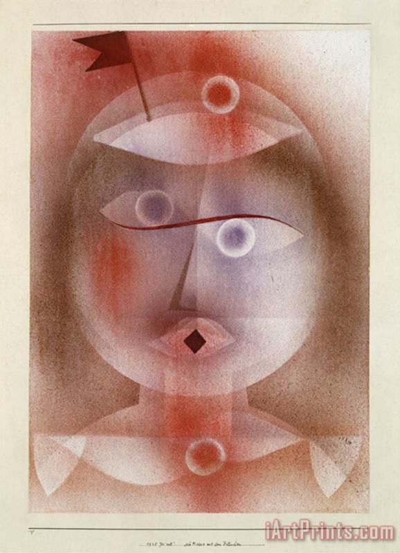 Mask with Flag 1925 painting - Paul Klee Mask with Flag 1925 Art Print