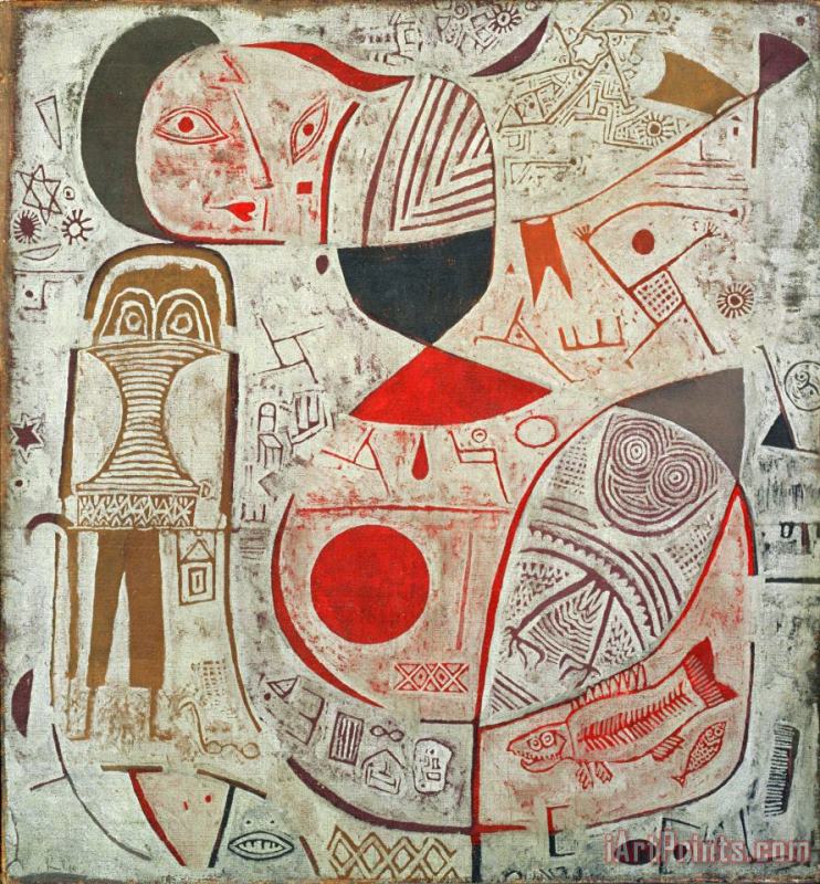 Paul Klee Printed Sheet with Pictures 1937 Art Painting