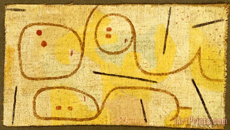 Paul Klee Reclining (lying Down) Art Painting