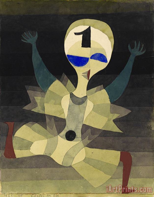 Paul Klee Runner at The Goal (laufer Am Ziel) Art Print