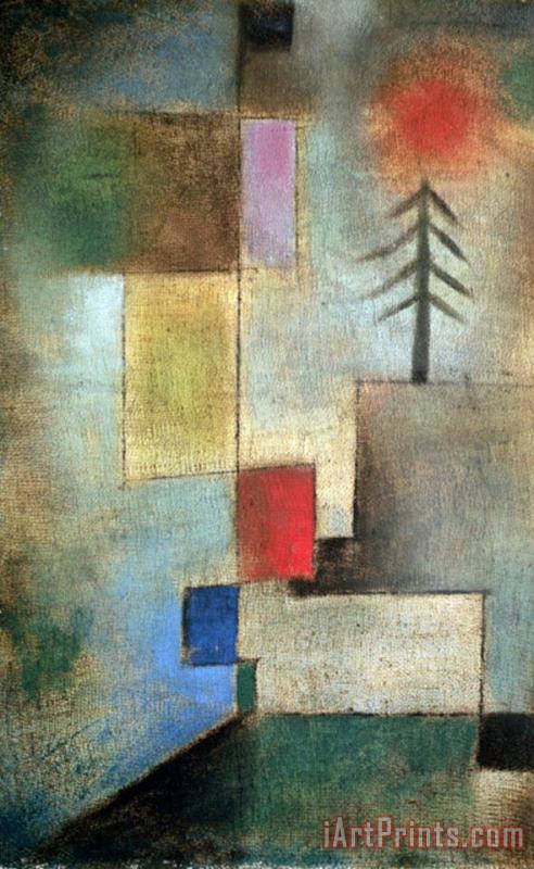 Small Picture of Fir Trees 1922 painting - Paul Klee Small Picture of Fir Trees 1922 Art Print