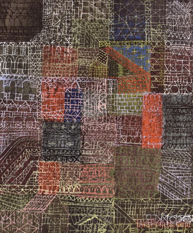 Structural II 1924 painting - Paul Klee Structural II 1924 Art Print