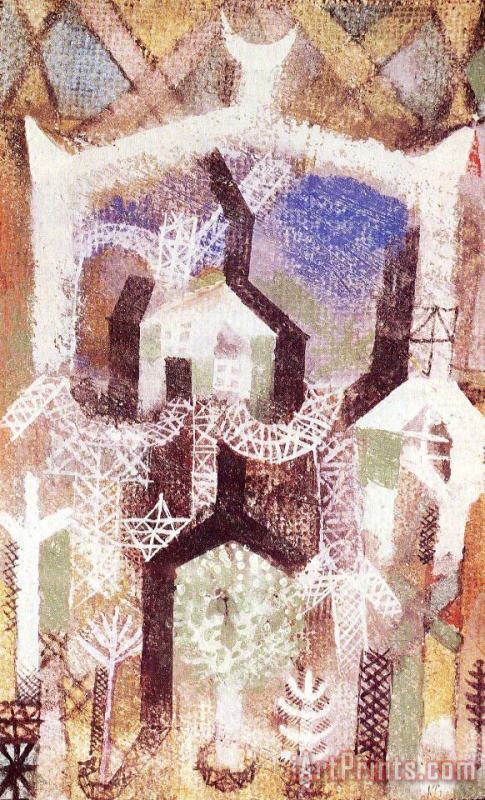 Summer Houses 1919 painting - Paul Klee Summer Houses 1919 Art Print