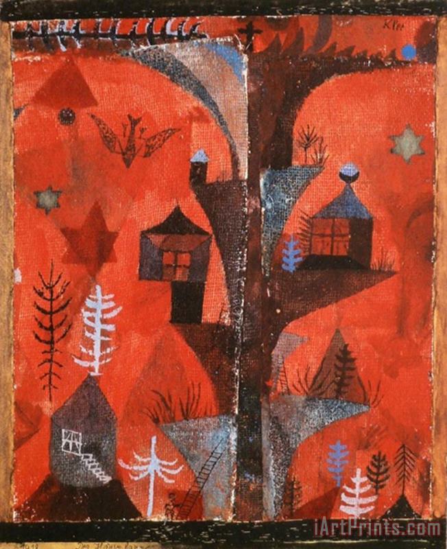 Paul Klee The Houses Tree Art Print