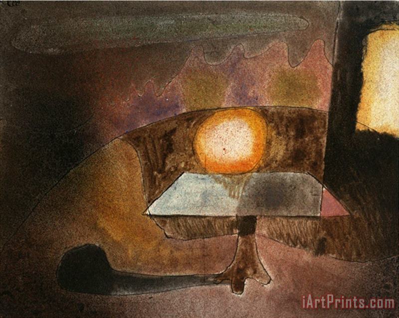 Paul Klee The Lamp on The Terrace Die Lampe Auf Dem Balcon 1925 Art Painting