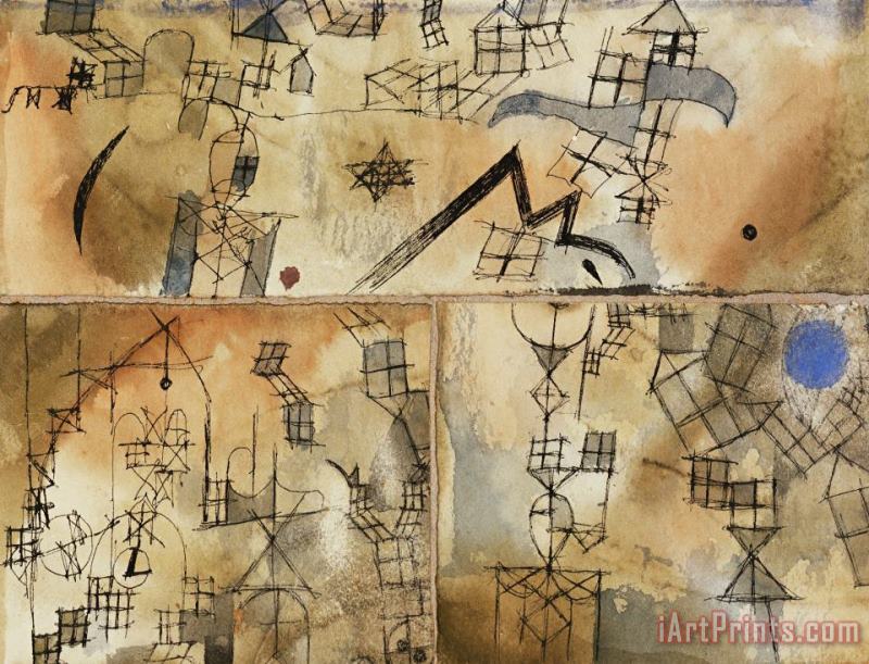 Three Part Composition painting - Paul Klee Three Part Composition Art Print