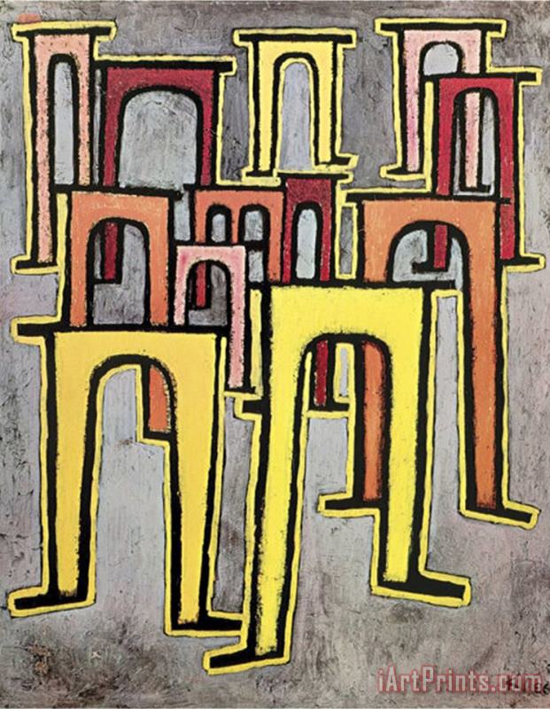 Paul Klee Viaducts Break Ranks Art Painting