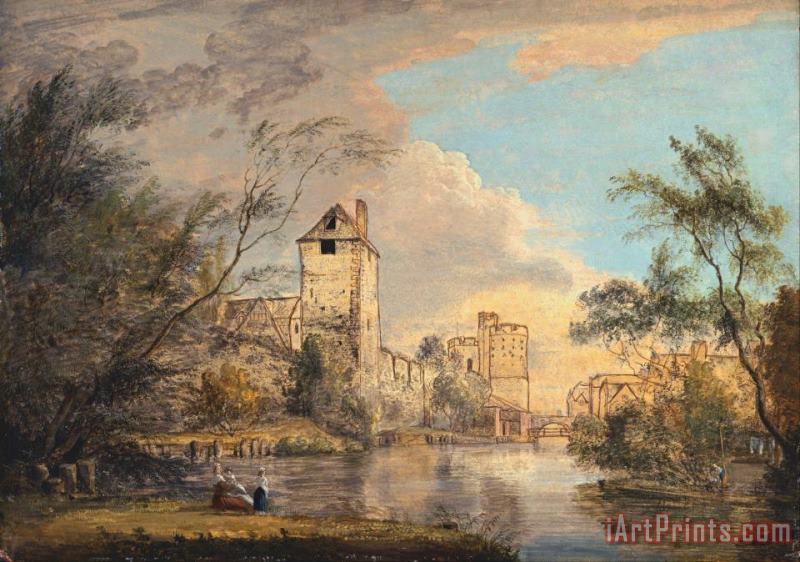 Paul Sandby An Unfinished View of The West Gate, Canterbury Art Print