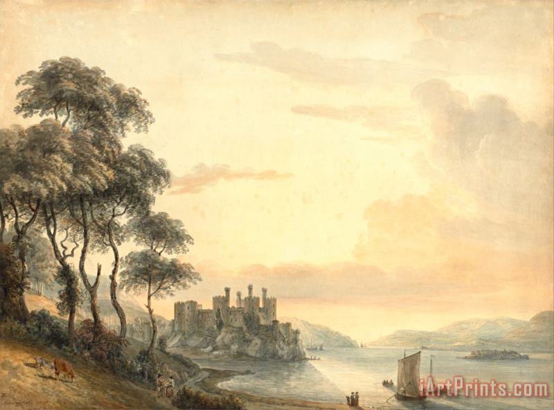 Conway Castle painting - Paul Sandby Conway Castle Art Print