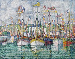Paul Signac Blessing Of The Tuna Fleet At Groix painting