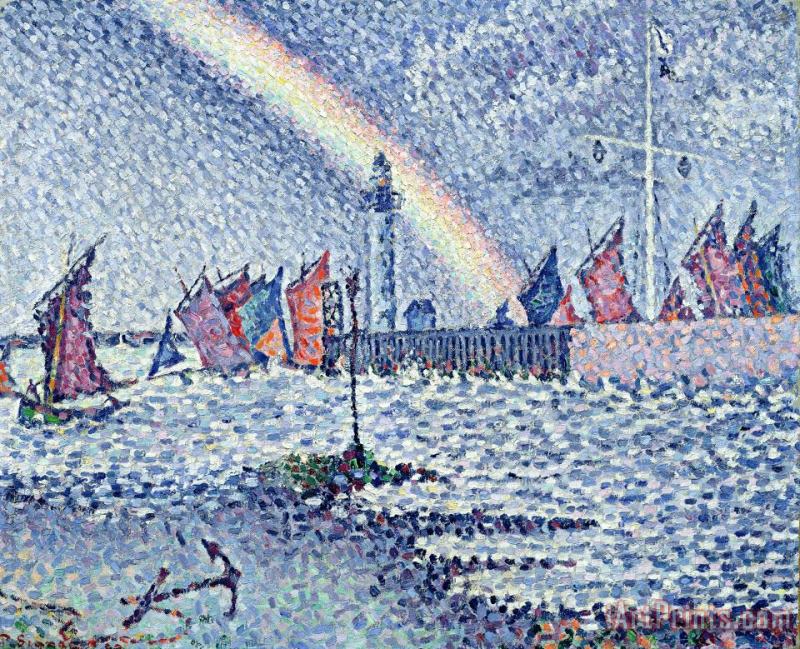 Entrance to the Port of Honfleur painting - Paul Signac Entrance to the Port of Honfleur Art Print