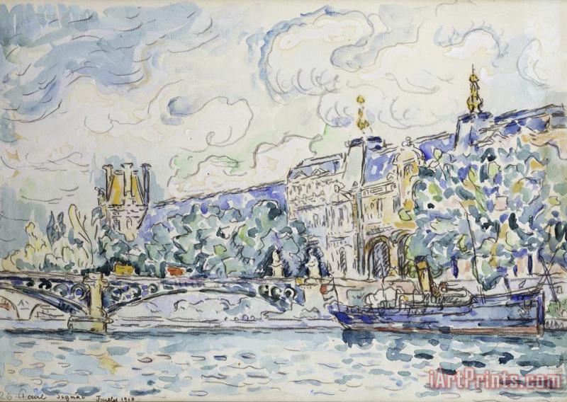 Paul Signac Le Palais Du Louvre Art Painting