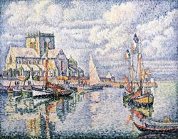 Paul Signac Le Port De Barfleur painting
