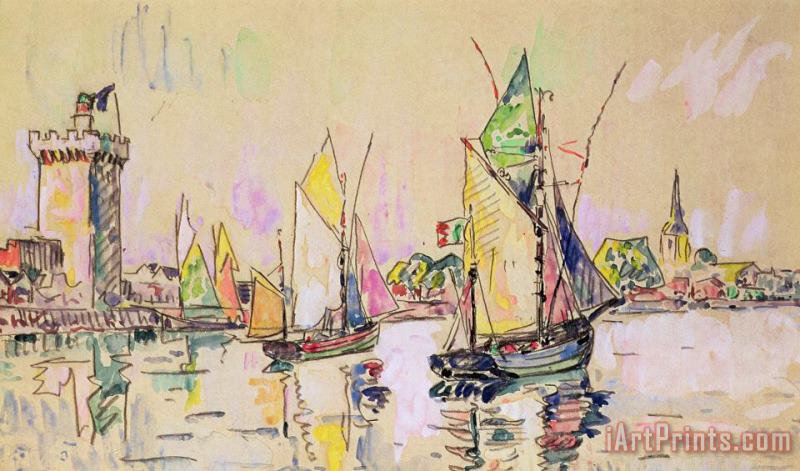 Sailing Boats At Les Sables D Olonne painting - Paul Signac Sailing Boats At Les Sables D Olonne Art Print
