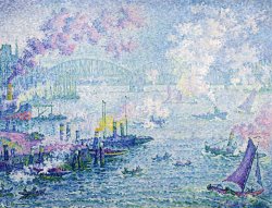 Paul Signac The Port of Rotterdam painting