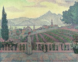 Paul Signac Woman on the Terrace painting