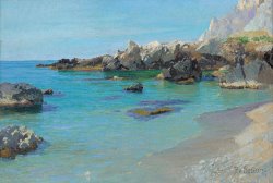Paul von Spaun On the Capri Coast painting