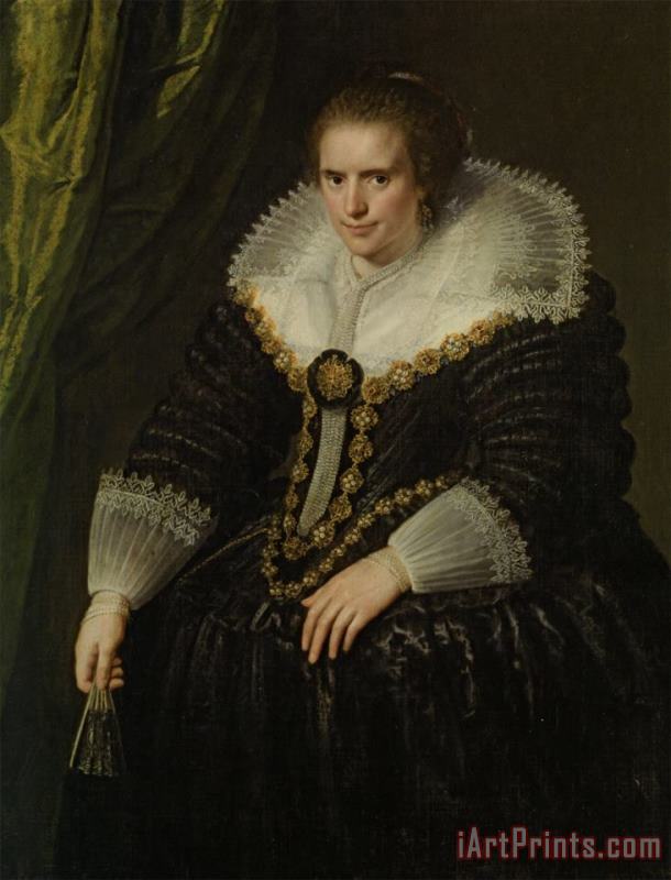 Portrait of a Noble Woman painting - Paulus Moreelse Portrait of a Noble Woman Art Print
