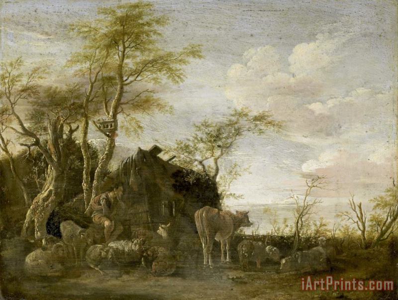 Paulus Potter A Herdsman's Hut Art Painting