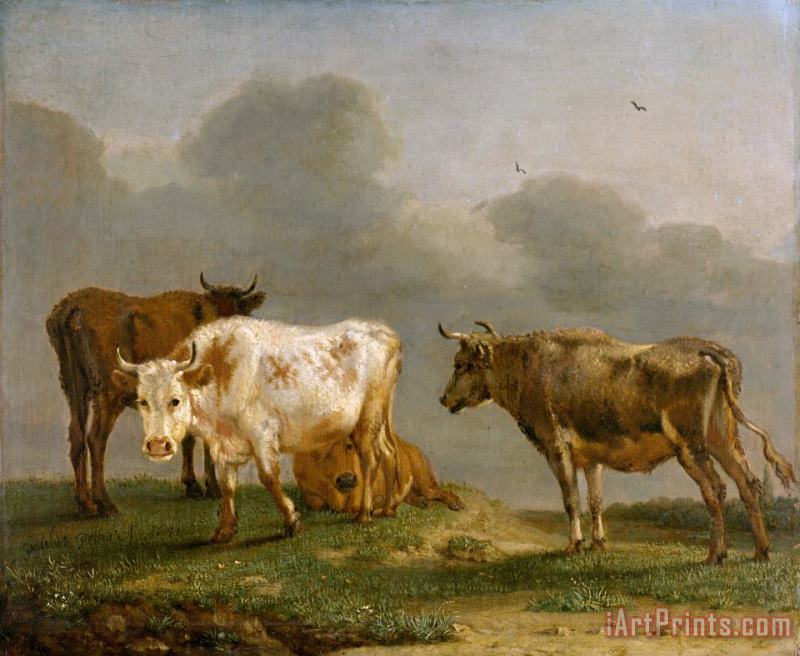 Paulus Potter Four Cows in a Meadow Art Print