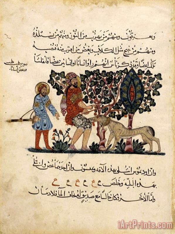 Folio From an Arabic Translation of The Materia Medica by Dioscorides painting - Pedanius Dioscorides Folio From an Arabic Translation of The Materia Medica by Dioscorides Art Print