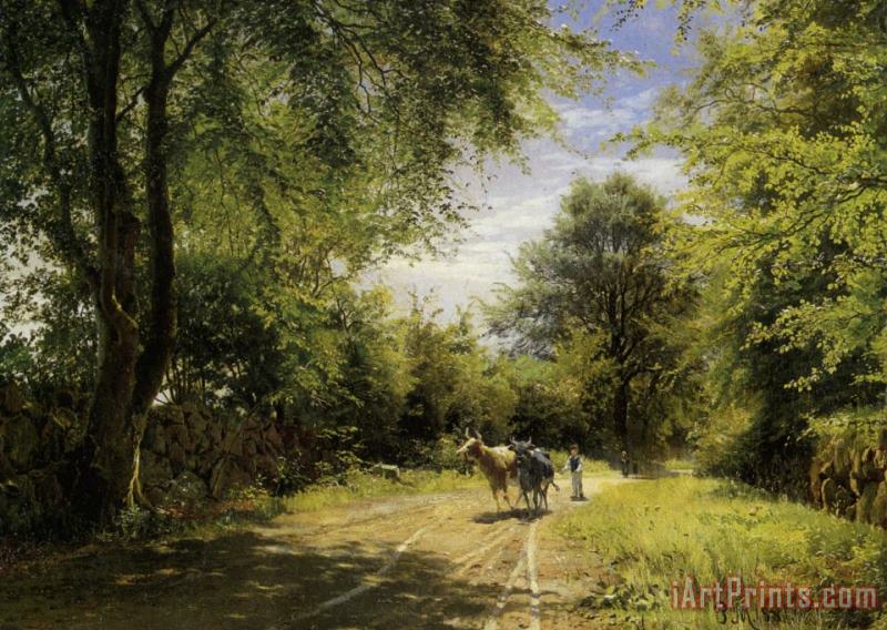 Peder Mork Monsted The Young Cowherd Art Painting