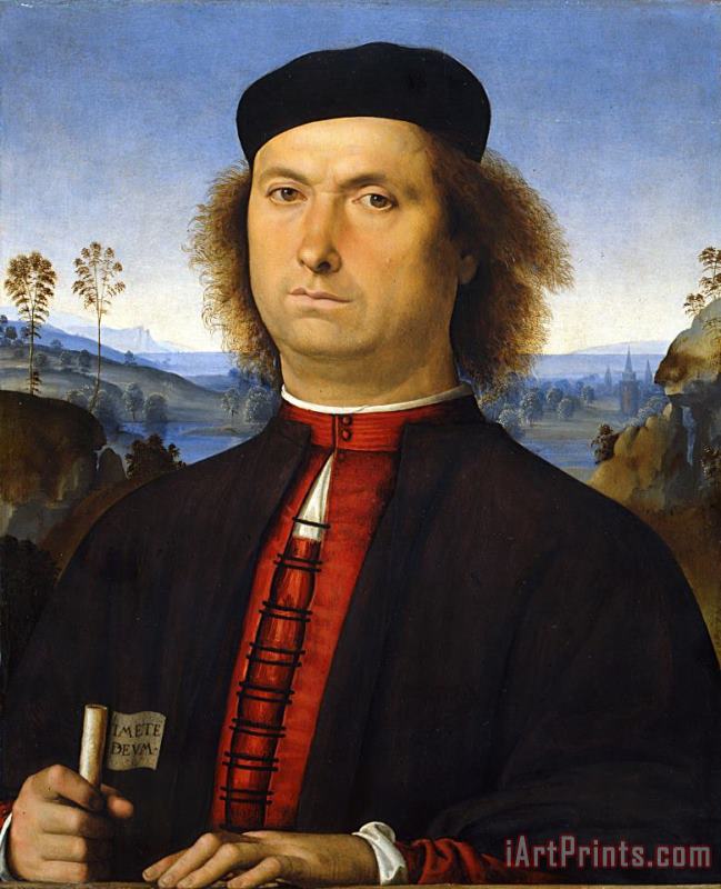 Portrait of Francesco Delle Opere painting - Perugino Portrait of Francesco Delle Opere Art Print