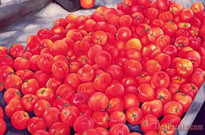 Tomatoes painting - Peter Breeden Tomatoes Art Print