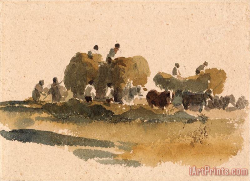 Hay Wagons painting - Peter de Wint Hay Wagons Art Print