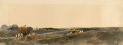 Peter de Wint Haymaking on The Banks of a Lincolnshire River painting