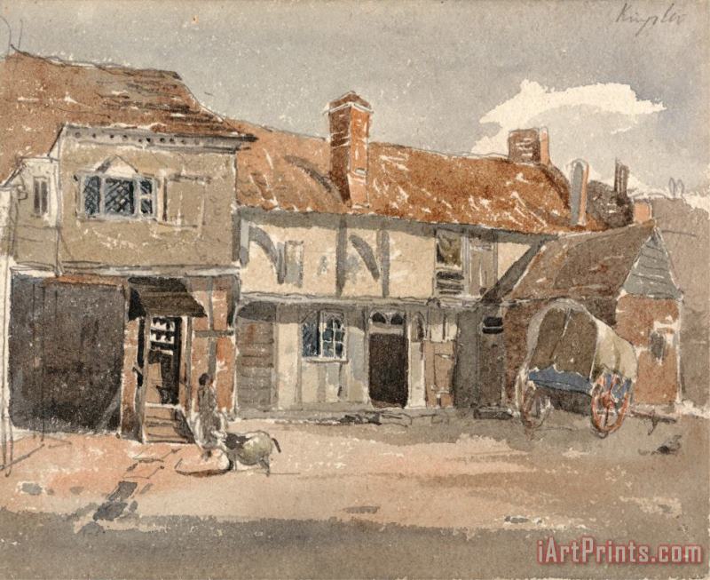 Peter de Wint Houses at Kingston on The Thames Art Print