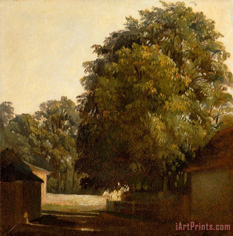 Peter de Wint Landscape with Chestnut Tree Art Painting
