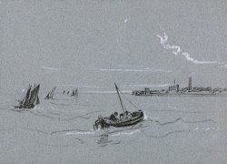 Peter de Wint Sea Study painting