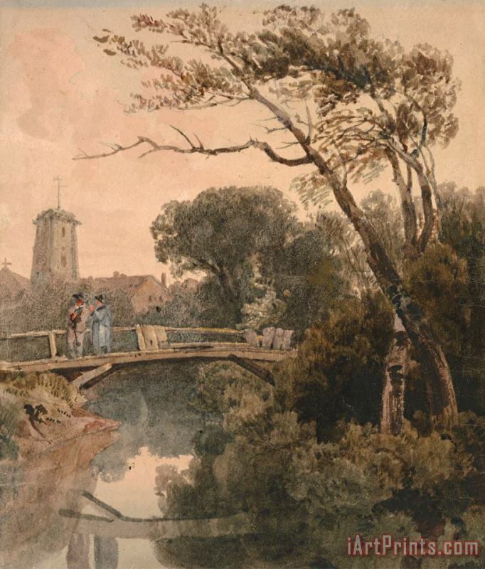 The Old Bridge painting - Peter de Wint The Old Bridge Art Print
