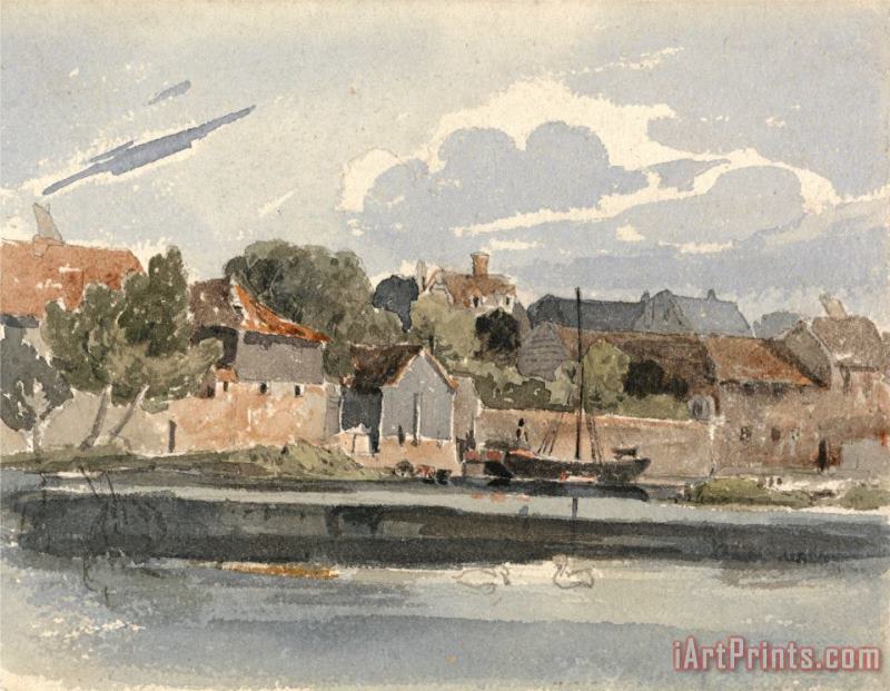 Peter de Wint View of The Thames at Kingston Art Painting