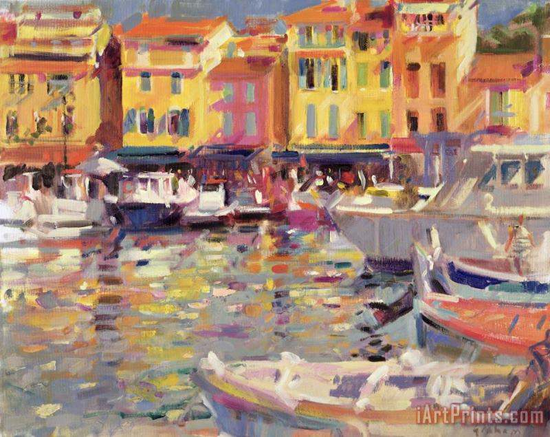 Harbor at Cassis painting - Peter Graham Harbor at Cassis Art Print