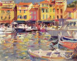 Peter Graham Harbor at Cassis painting