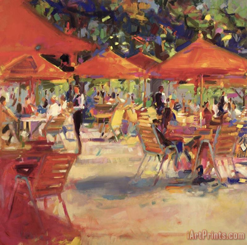 Le Cafe du Jardin painting - Peter Graham Le Cafe du Jardin Art Print
