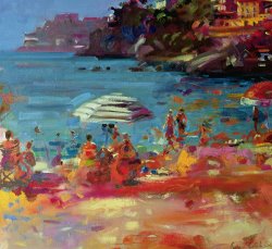 Peter Graham Monaco Coast painting