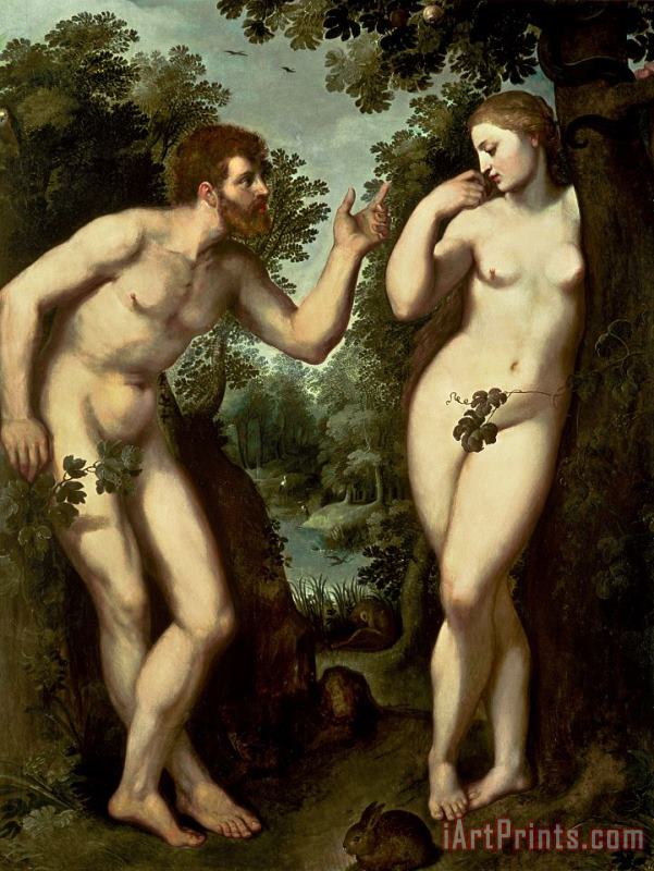 Adam and Eve painting - Peter Paul Rubens Adam and Eve Art Print
