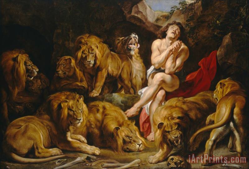 Peter Paul Rubens Daniel in The Lions' Den Art Print