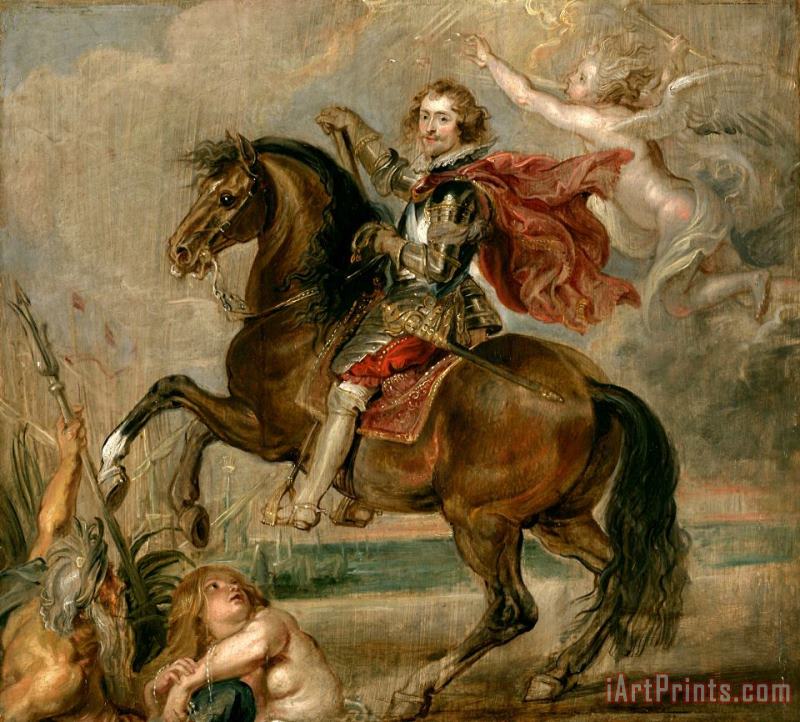 Equestrian Portrait of The Duke of Buckingham painting - Peter Paul Rubens Equestrian Portrait of The Duke of Buckingham Art Print