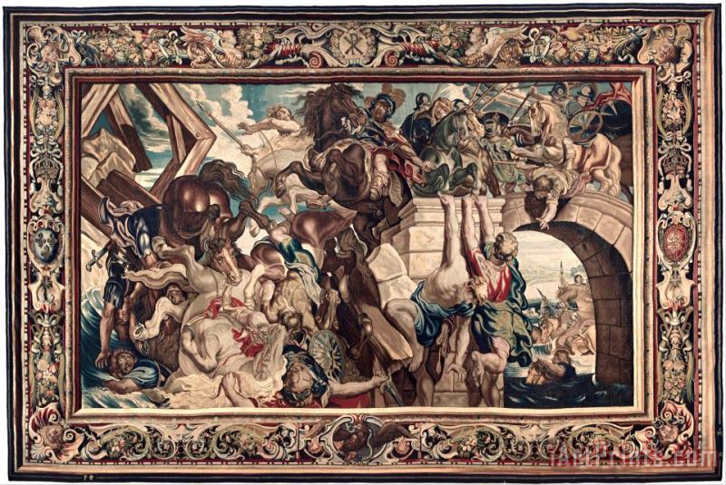 Tapestry Showing The Triumph of Constantine Over Maxentius at The Battle of The Milvian Bridge painting - Peter Paul Rubens Tapestry Showing The Triumph of Constantine Over Maxentius at The Battle of The Milvian Bridge Art Print