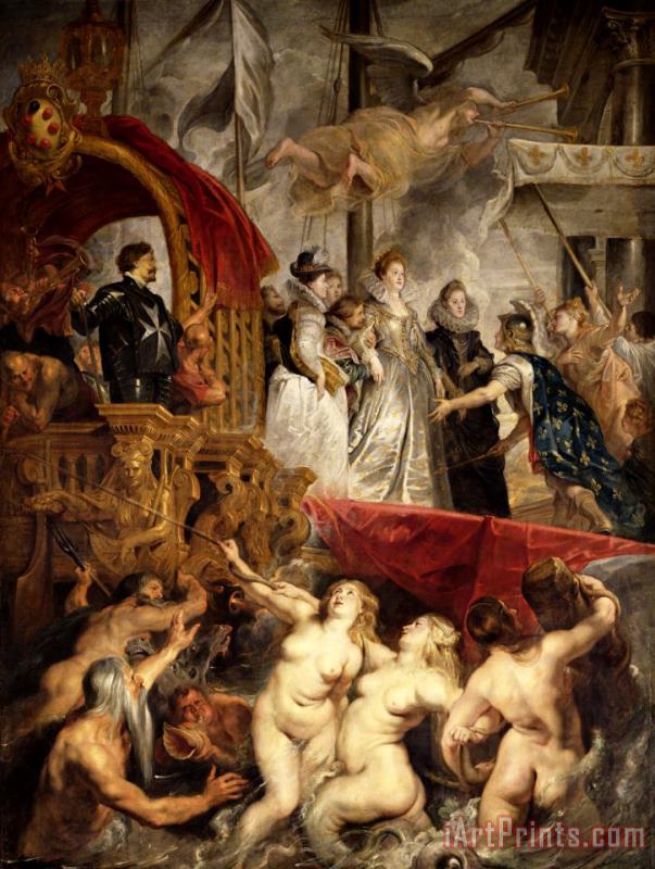 The Arrival of Marie De Medici in Marseilles, 3rd November 1600 painting - Peter Paul Rubens The Arrival of Marie De Medici in Marseilles, 3rd November 1600 Art Print
