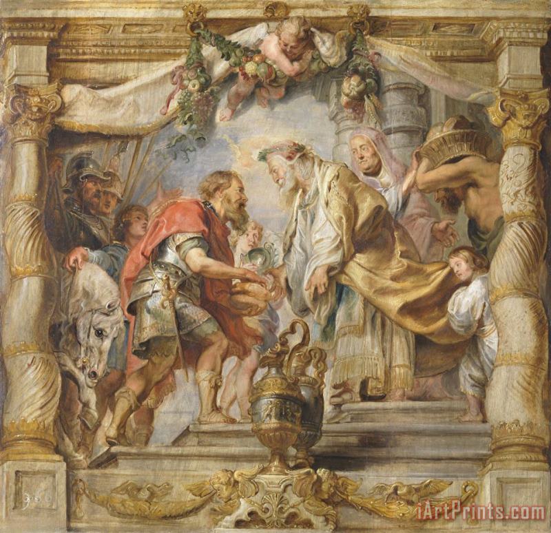 The Meeting of Abraham And Melchizedek painting - Peter Paul Rubens The Meeting of Abraham And Melchizedek Art Print