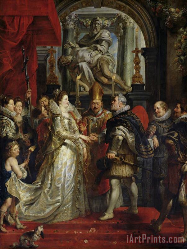 The Proxy Marriage of Marie De Medici (1573 1642) And Henri IV (1573 1642) 5th October 1600 painting - Peter Paul Rubens The Proxy Marriage of Marie De Medici (1573 1642) And Henri IV (1573 1642) 5th October 1600 Art Print