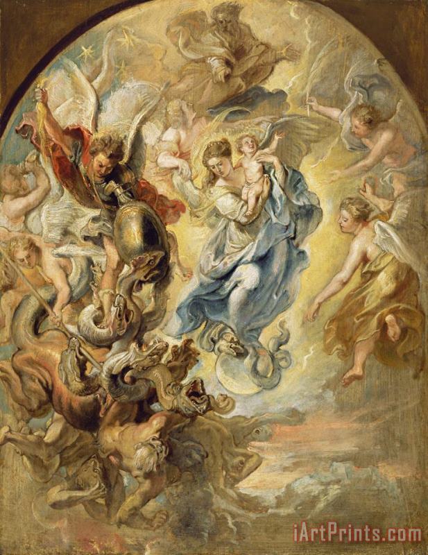 The Virgin As The Woman of The Apocalypse painting - Peter Paul Rubens The Virgin As The Woman of The Apocalypse Art Print