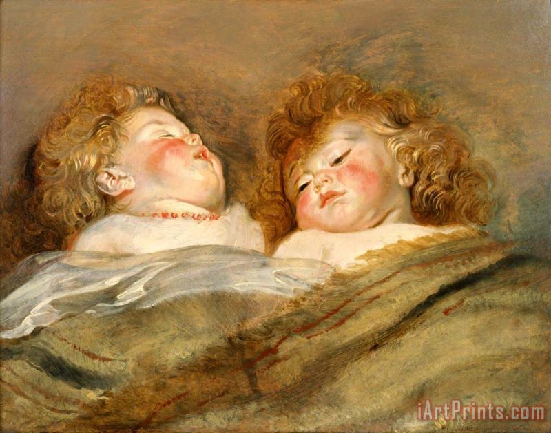 Two Sleeping Children painting - Peter Paul Rubens Two Sleeping Children Art Print