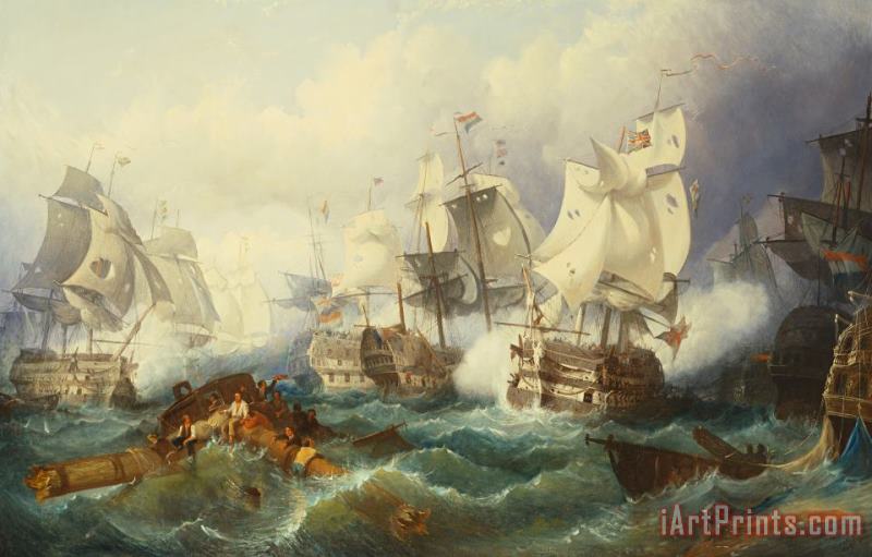 The Battle Of Trafalgar painting - Philip James de Loutherbourg The Battle Of Trafalgar Art Print