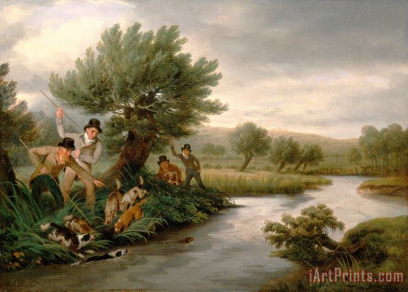 Philip Reinagle Spearing The Otter Art Painting